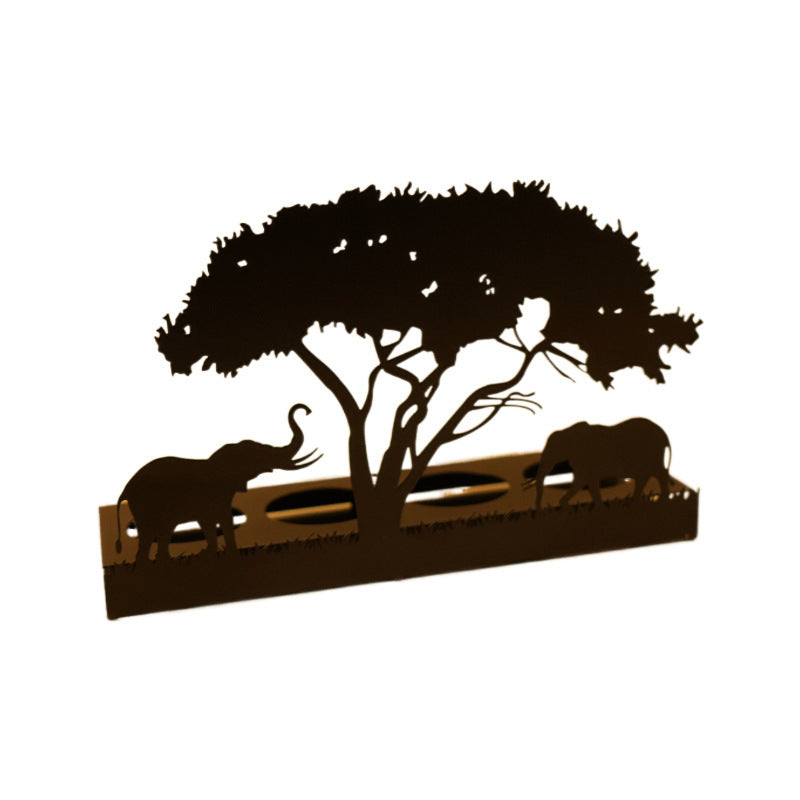 European Style Simple Iron Art Candle Holder Decoration