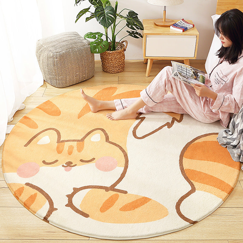 Home Living Room Bedroom Bedside Round Floor Mat