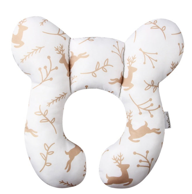 Oreiller pour bébé, lit de bébé, siège de sécurité en U, protège-nuque, oreiller de poussette fixe stéréotypé