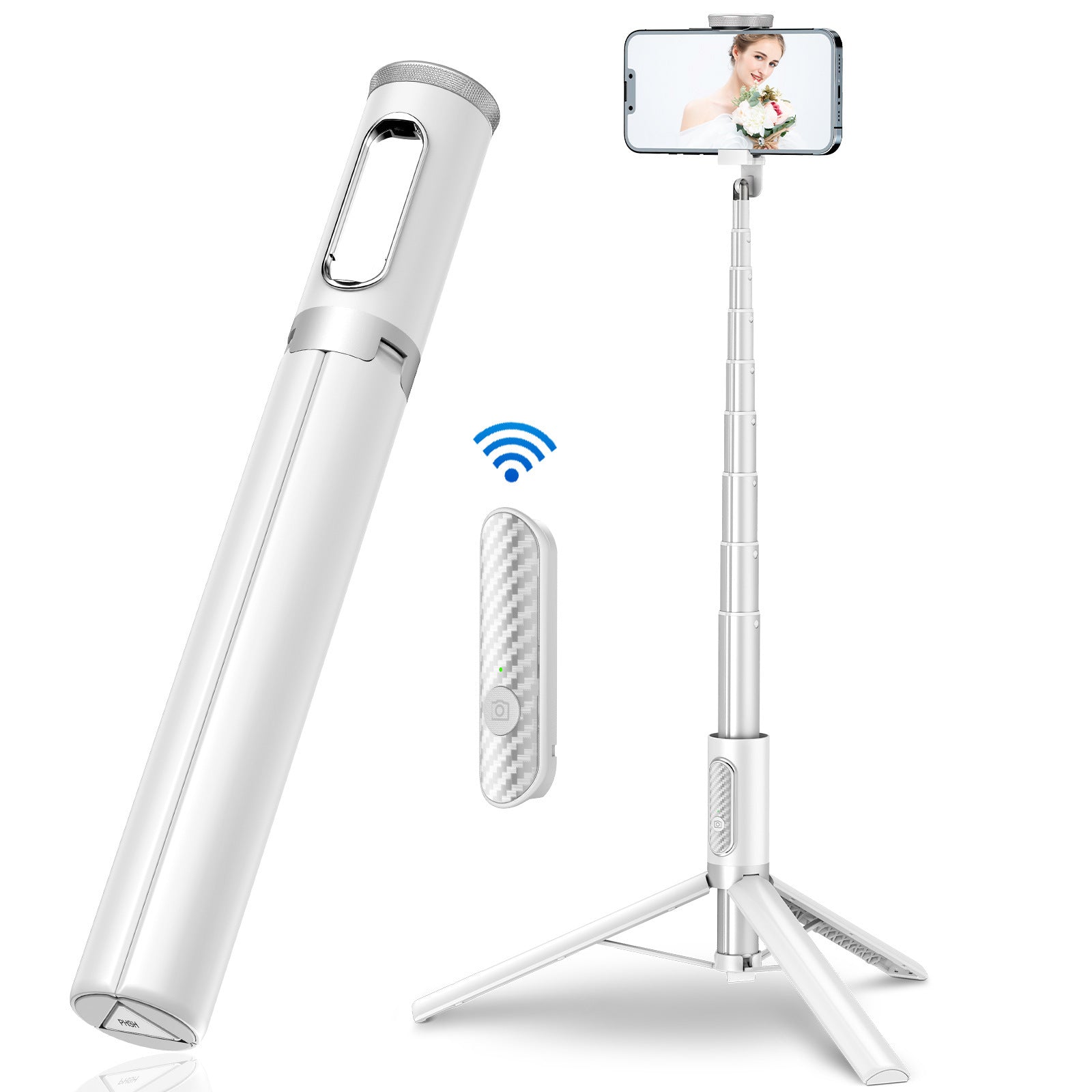 Integrated Bluetooth Selfie Stick Aluminum Alloy Camera Tripod