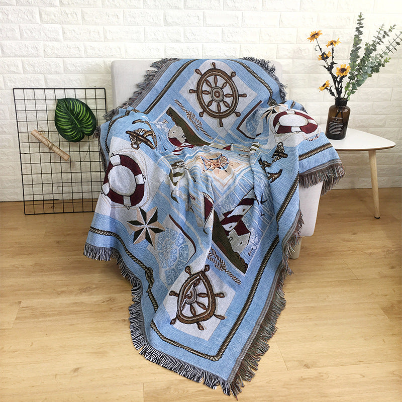 Outdoor Bohemian Jacquard Sofa Blanket