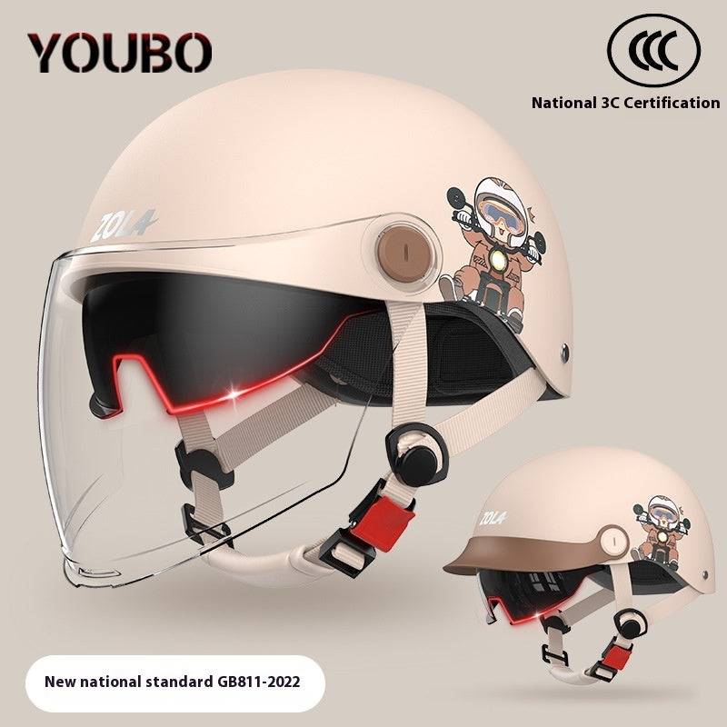 Electric Bicycle Helmet Men's And Women's Summer Sun Protection Lightweight