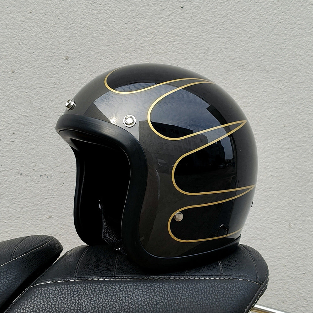 Helmet Men's And Women's Retro FRP Motorcycle