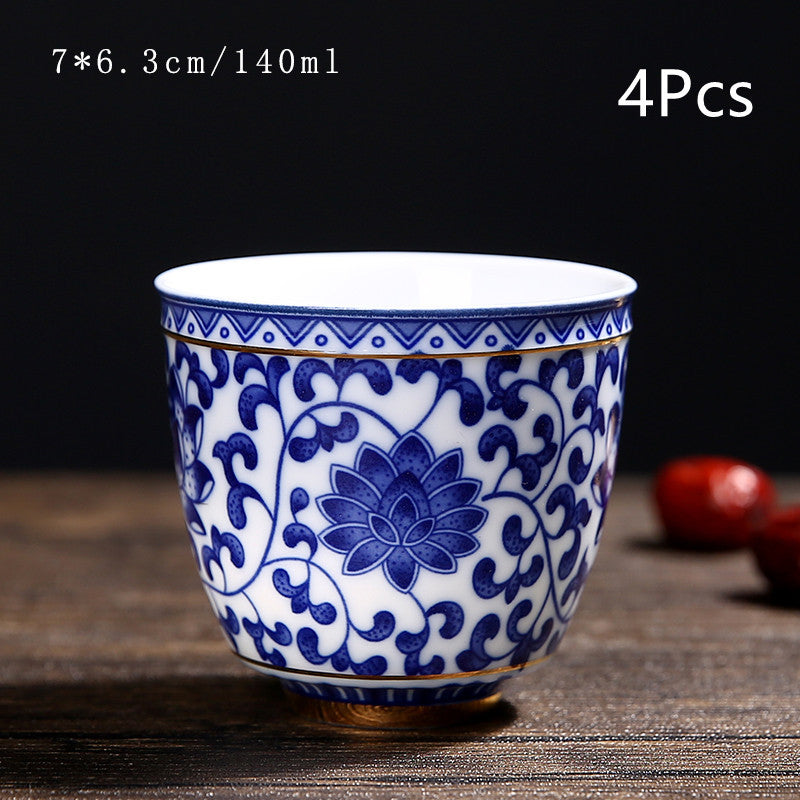 Vintage Chinese Ceramic Cup Coaster Tea Set