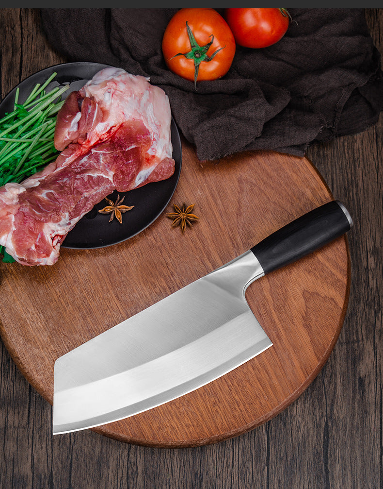 Household Wooden Handle Slicing Stainless Steel Kitchen Knife Chef's Special Tool