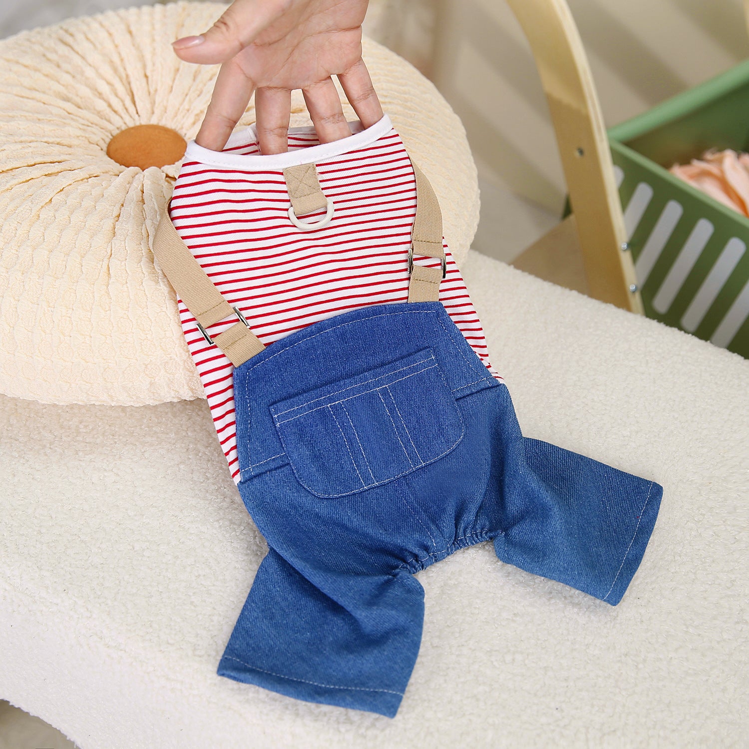 Pantalon à quatre pattes en jean pour chien, style personnalisé