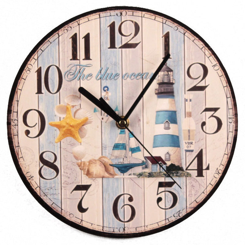 Creativity Simple Retro Home Frameless Wall Clock