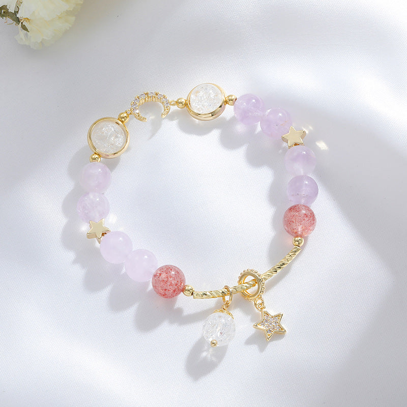 Bracelets en améthyste lavande pour femme