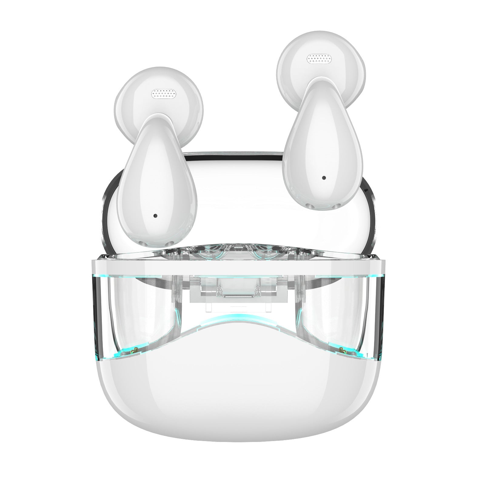 Transparent Wireless Half In-ear Bluetooth Headset HD Call Long Battery Life