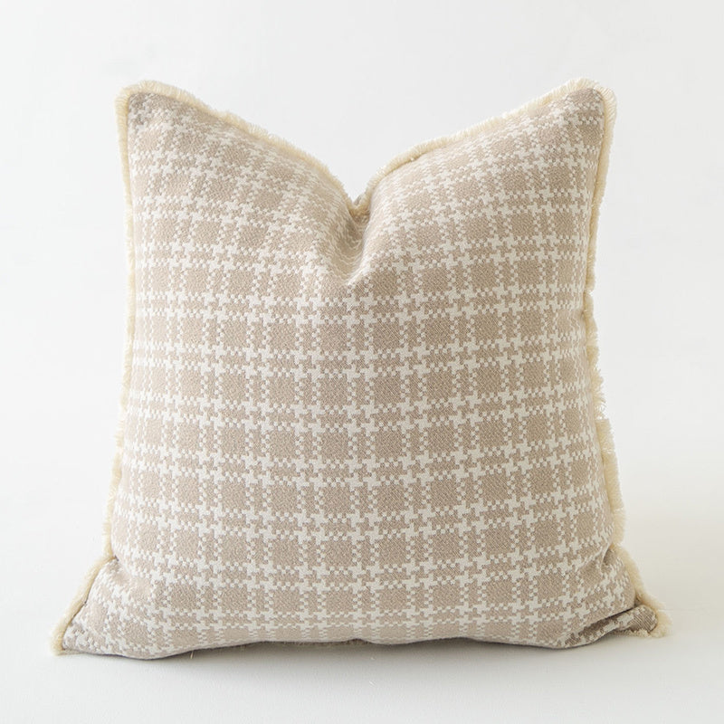 Oat Color Pillow Sitting Room Sofa Cushion Cover