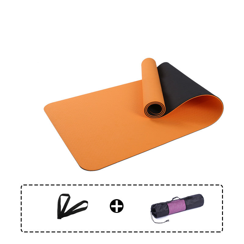Two-color Yoga Mat Thickened Non-slip No Odor Professional Fitness For Beginners