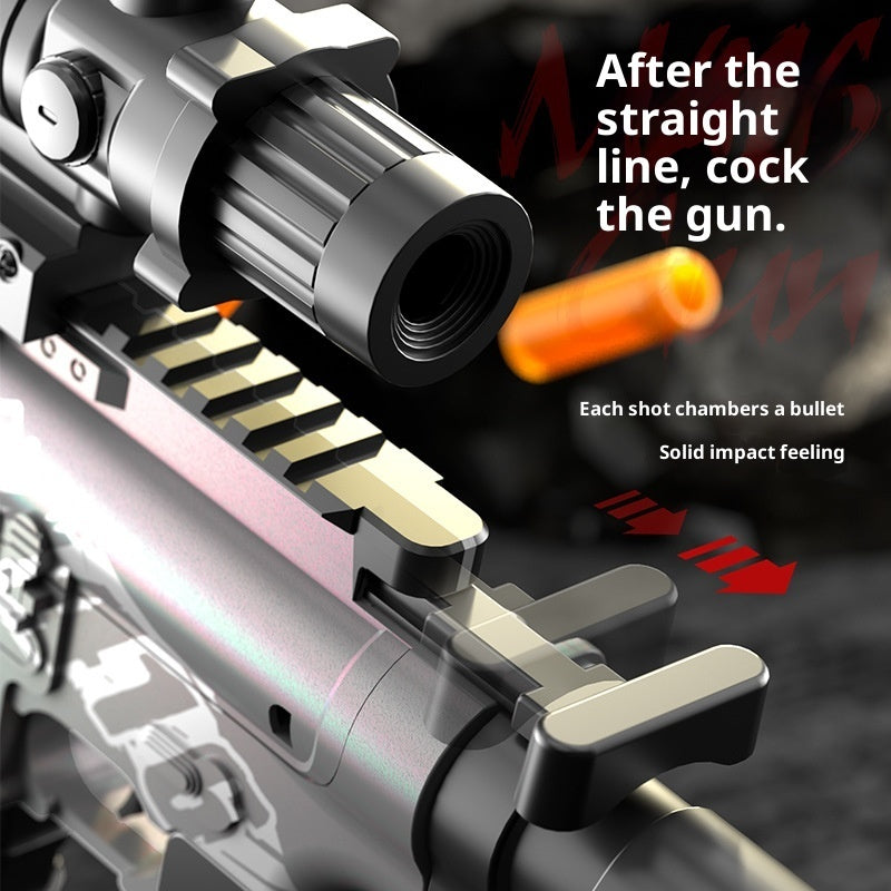 Children's Toy With Manual Bolt Throwing Shell Soft Bullet Gun
