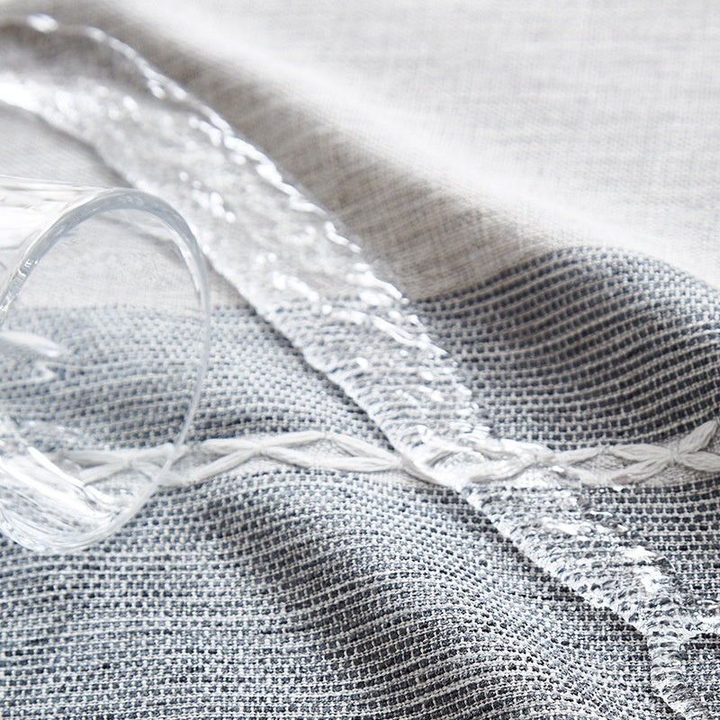 Waterproof And Oil-proof Cotton Linen Fabric Rectangular Modern Minimalist Tablecloth