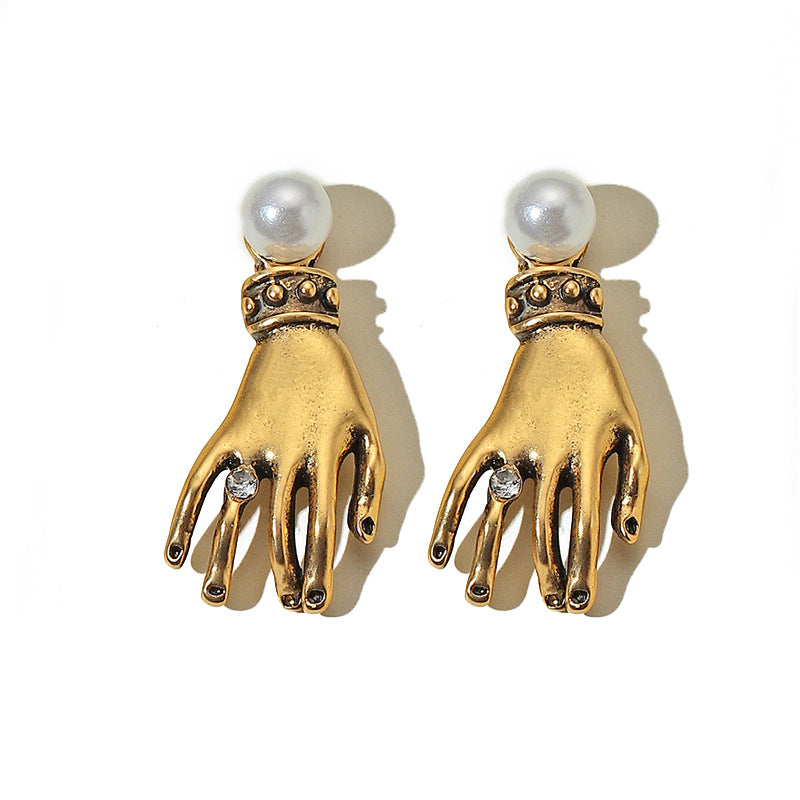 Niche Design Style Exquisite Diamond-studded Punk Stud Earrings