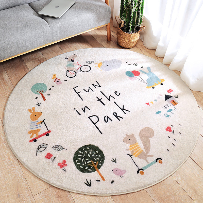 Home Living Room Bedroom Bedside Round Floor Mat