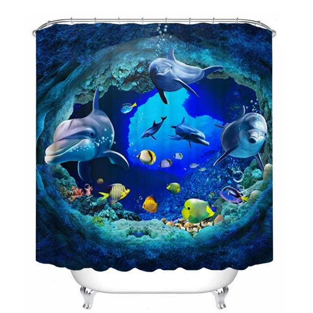 3D Printing Digital Printing Flower Bathroom Four-piece Set