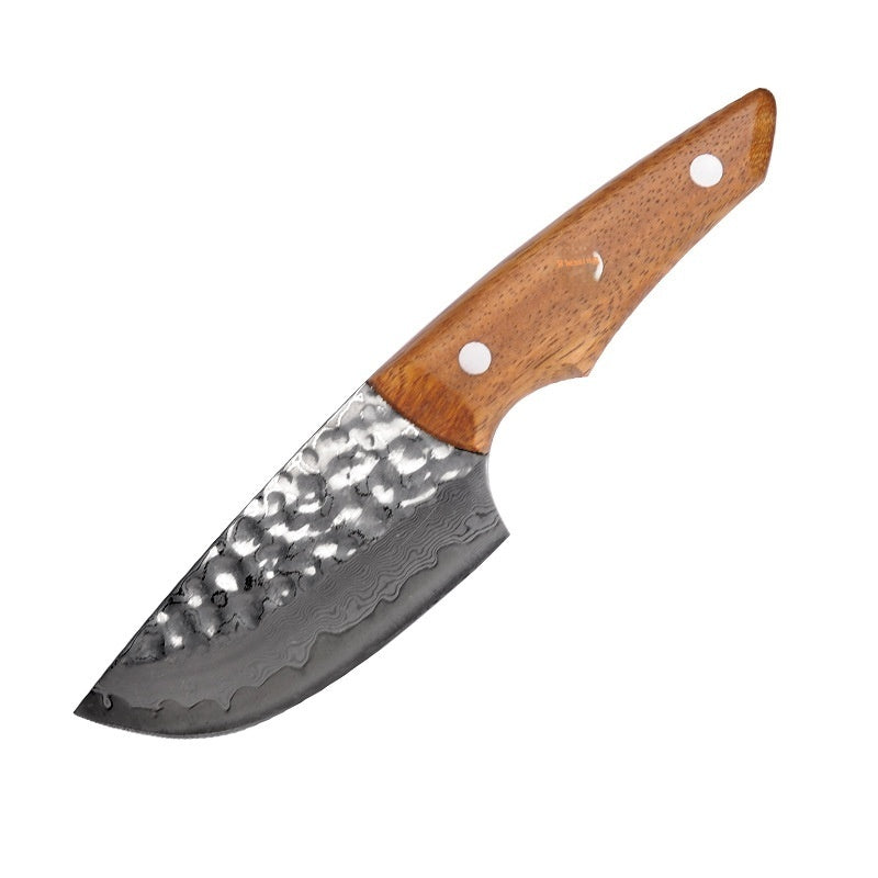 Damascus With Steel In The Middle Meat Cutting Fishing Camping Knife
