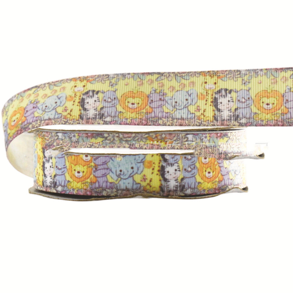 Small Animal Cartoon Printing Ribbon Hair Accessories