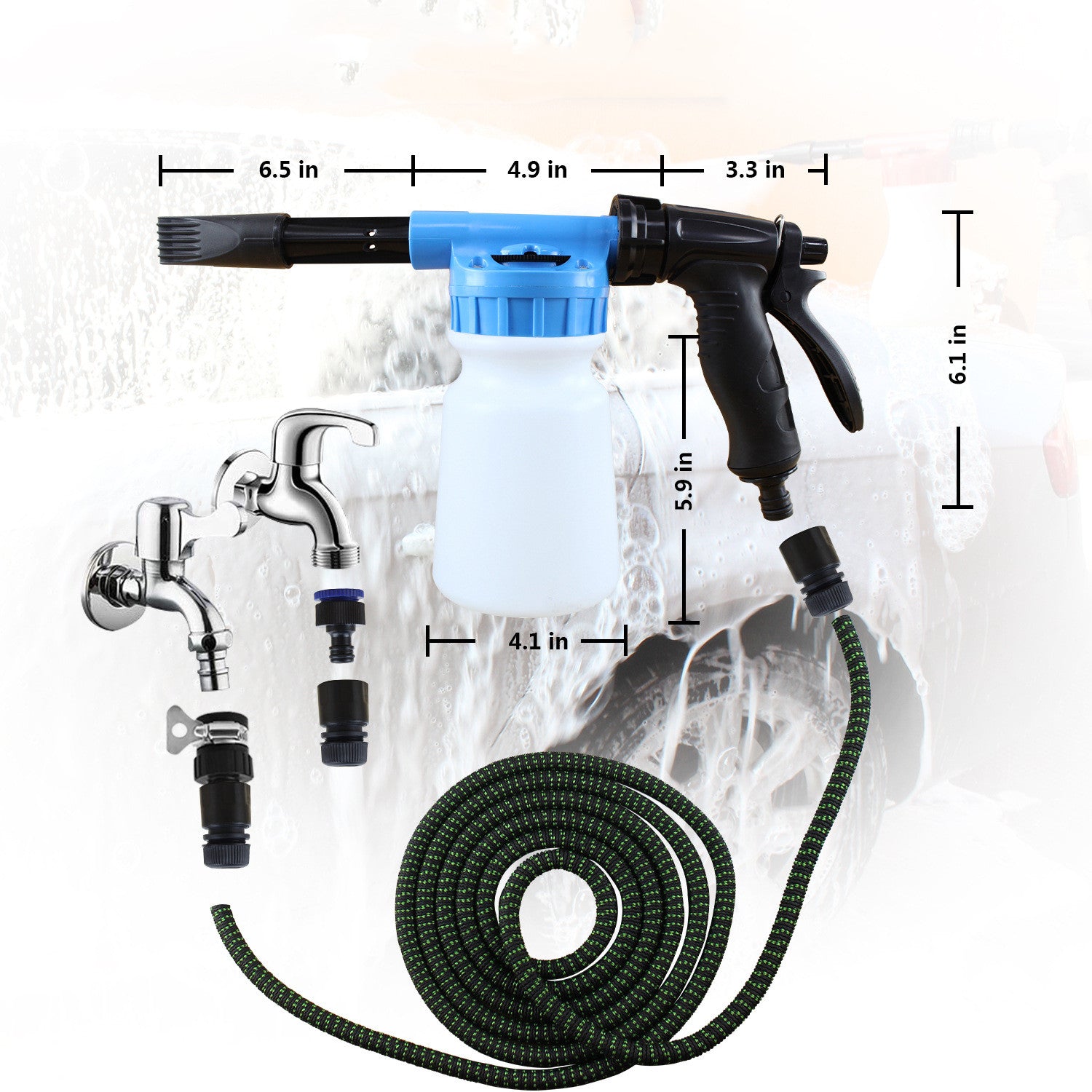 Home Car Water Gun Foam Watering Can Low Pressure PA