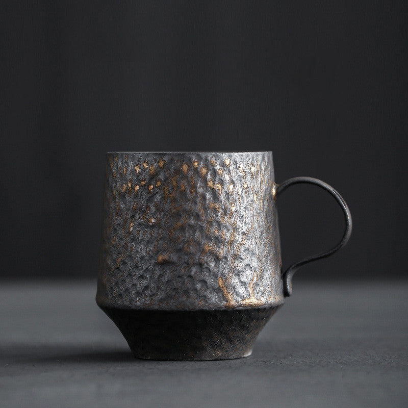 Handmade Japanese Coffee Cup Water Cup Hand Wash Hanging Ear Ceramic Mug Male Industrial Retro Cup