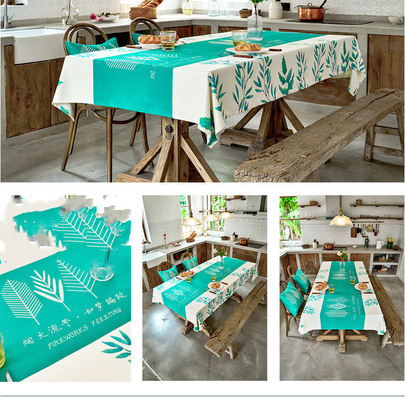 Coffee Table Rectangular Light Luxury High-end Fabric Tablecloth