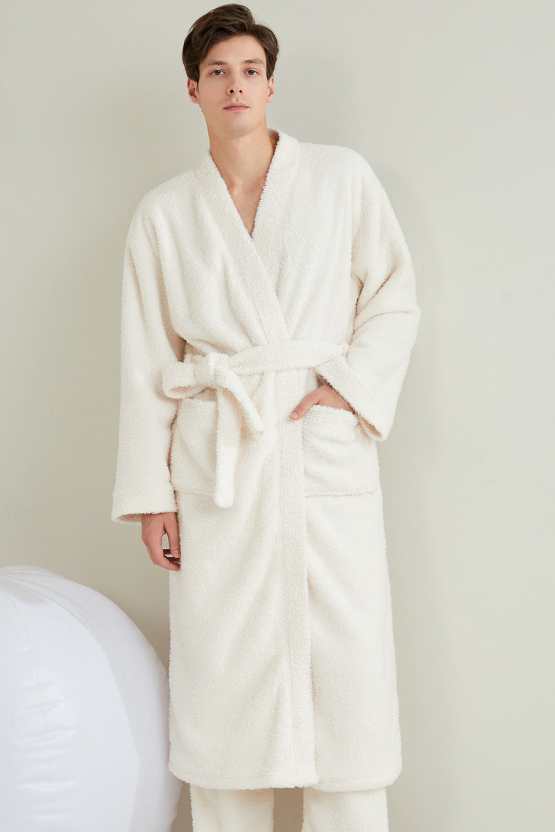 Flannel Casual European And American Loose Nightgown
