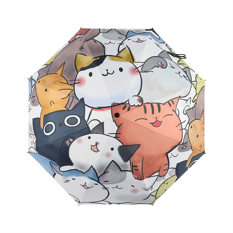 Cartoon Simple Automatic Folding Sun Umbrella