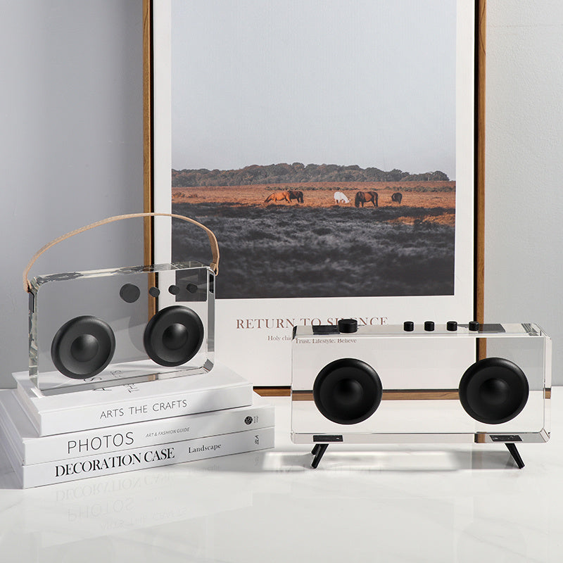 Transparent Radio Recorder Desktop Decoration