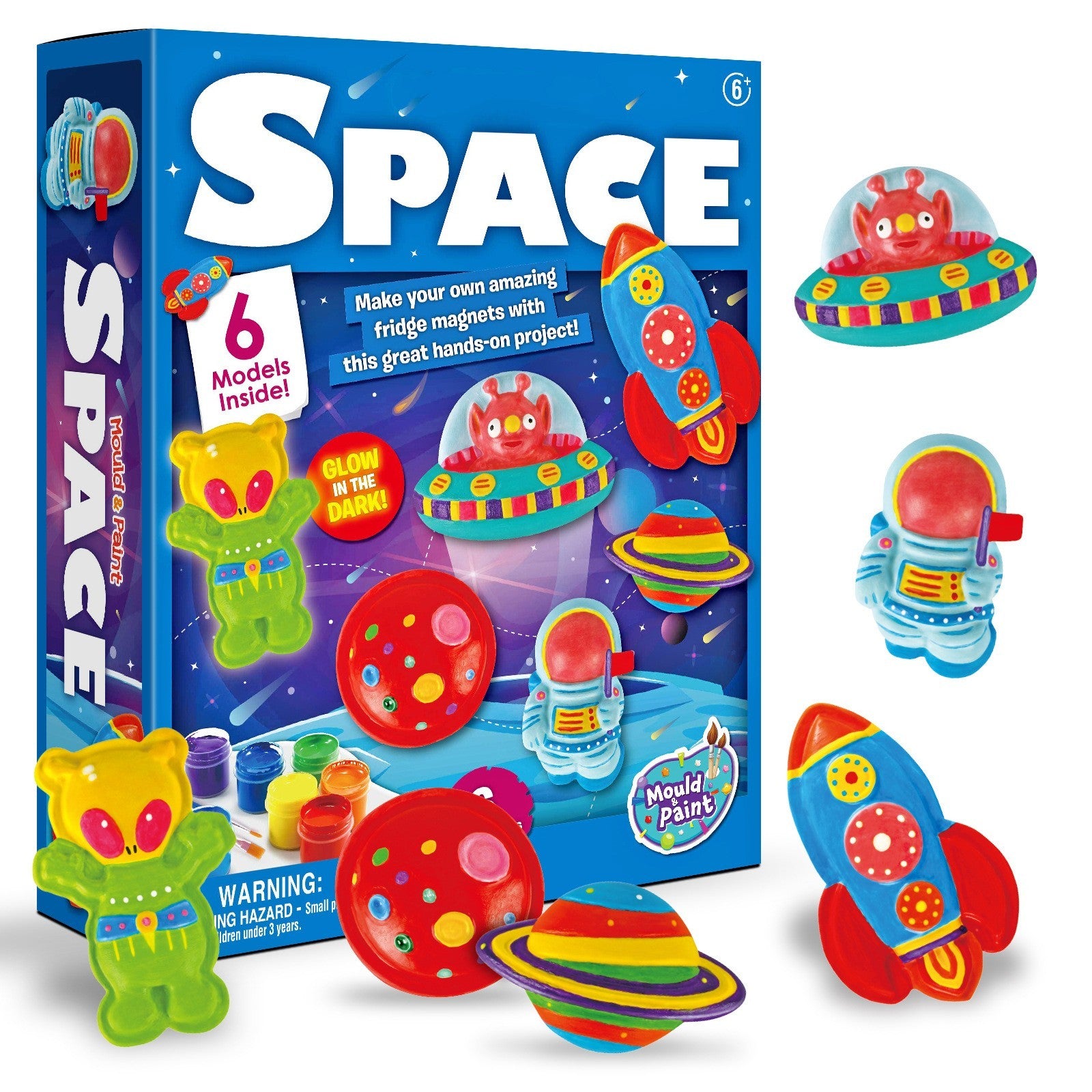 Children's Puzzle Diy Handmade Graffiti Coloring Plaster Toy Refrigerator Stickers