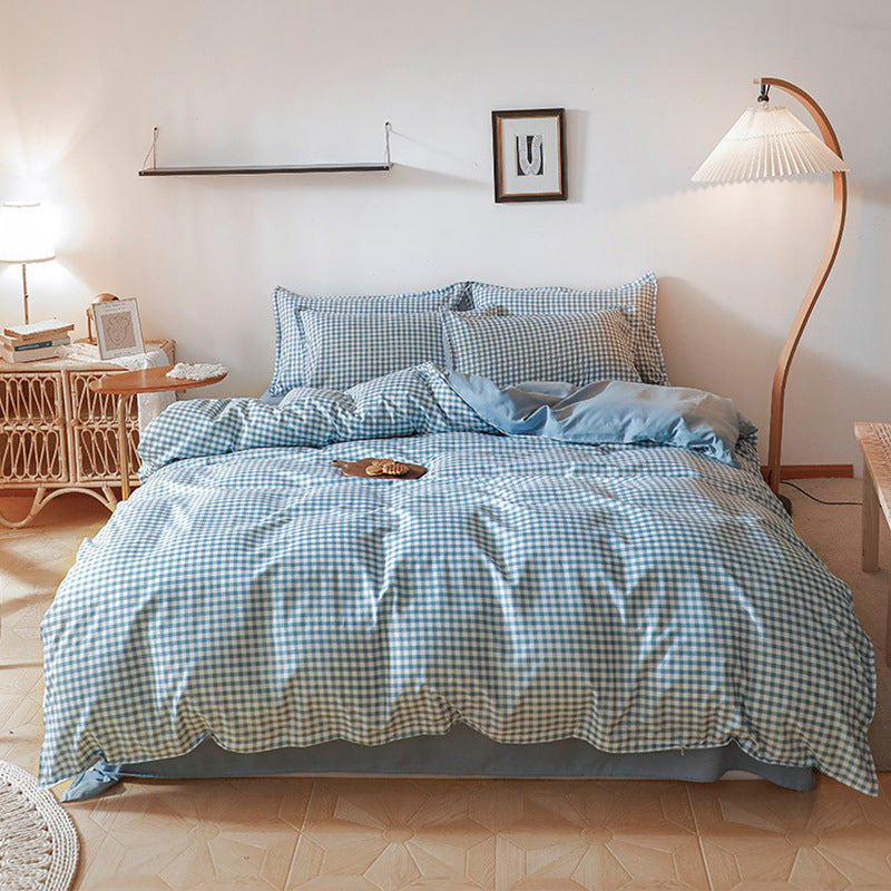 Washed Cotton Four-piece Bedding Set Autumn Single