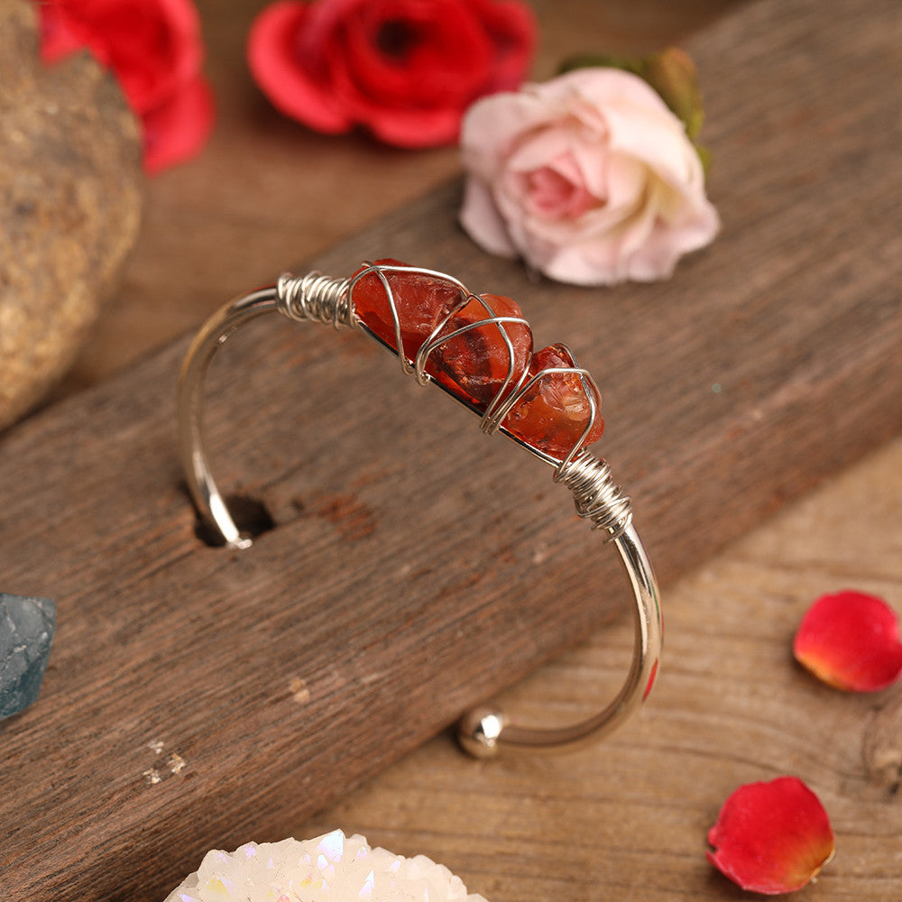 Ladies Stone Bead Amethyst Fashion Bracelet