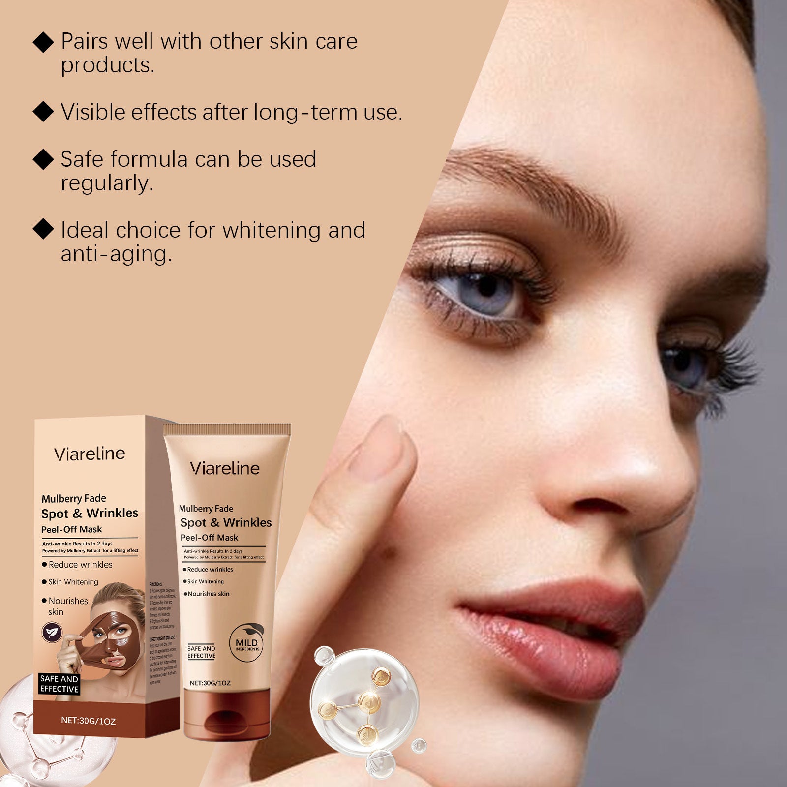 Fading Wrinkle Compact And Delicate Skin Care Facial Mask
