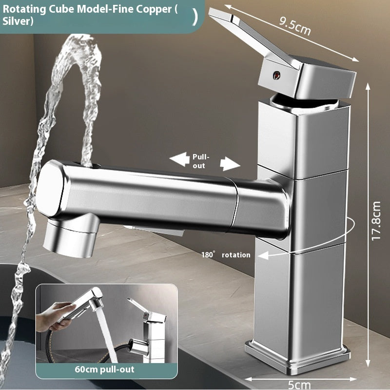 Pull-out Faucet Bathroom Wash Face Hand