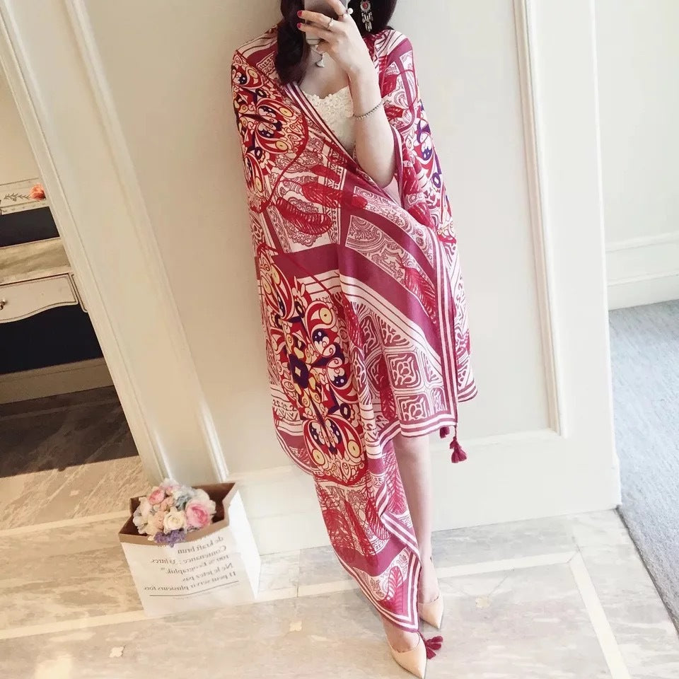 Women's Summer Seaside Holiday Scarf Shawl