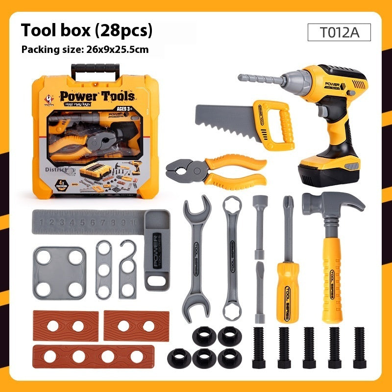 Children's Toolbox Toy Suit Play House Electric Drill Role
