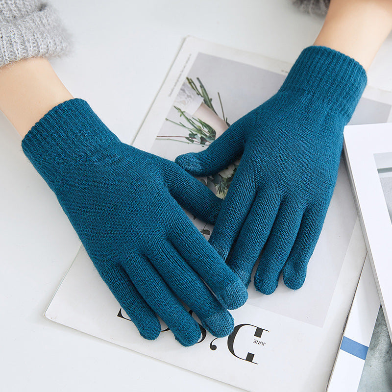 Winter Warm Plush Thickened Touch Screen Gloves
