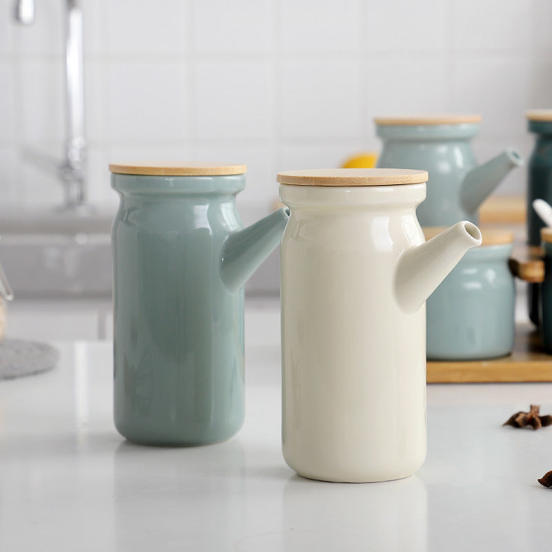 Bouteille d'assaisonnement en céramique style nordique INS