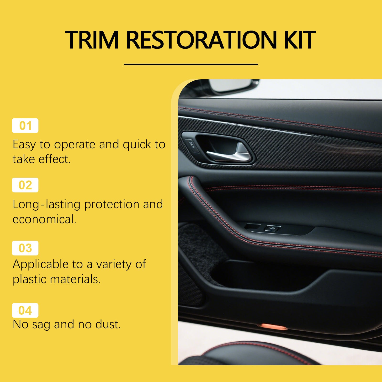 HOMONTH Car Plastic Cleaning Care Suit Interior Decontamination Dustproof Polishing