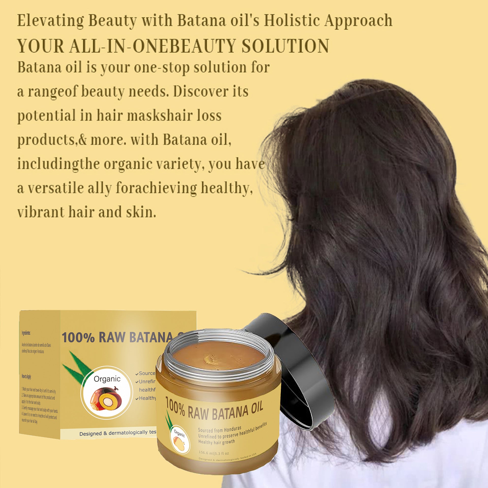 Batana Oil Hair Mask Smooth Moisturizing Nourishing