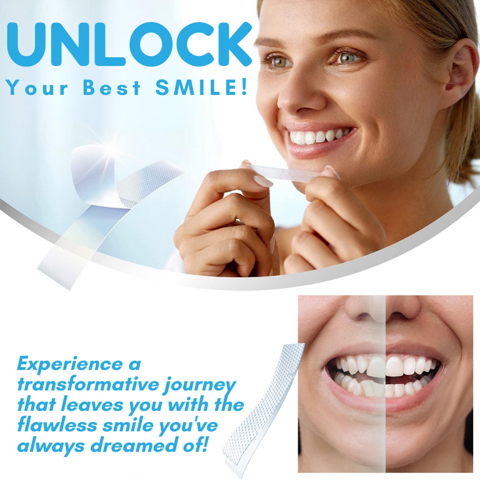 Teeth Beautiful Tooth Teeth Strips Cleaning Plaque Stain Dazzling White