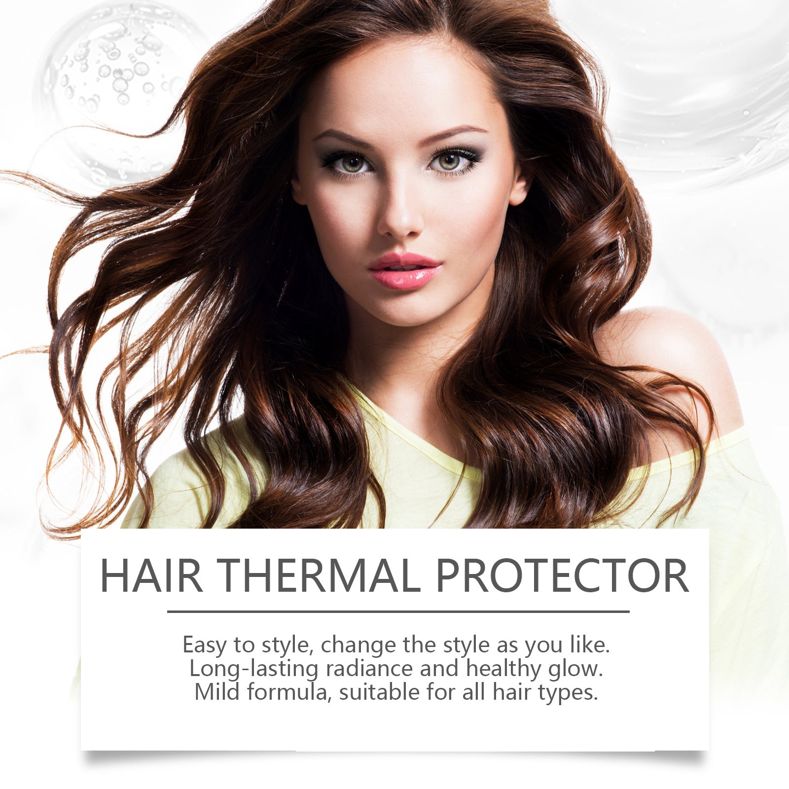 Masque capillaire doux et nourrissant aux protéines Spray volumateur thermo-colorant