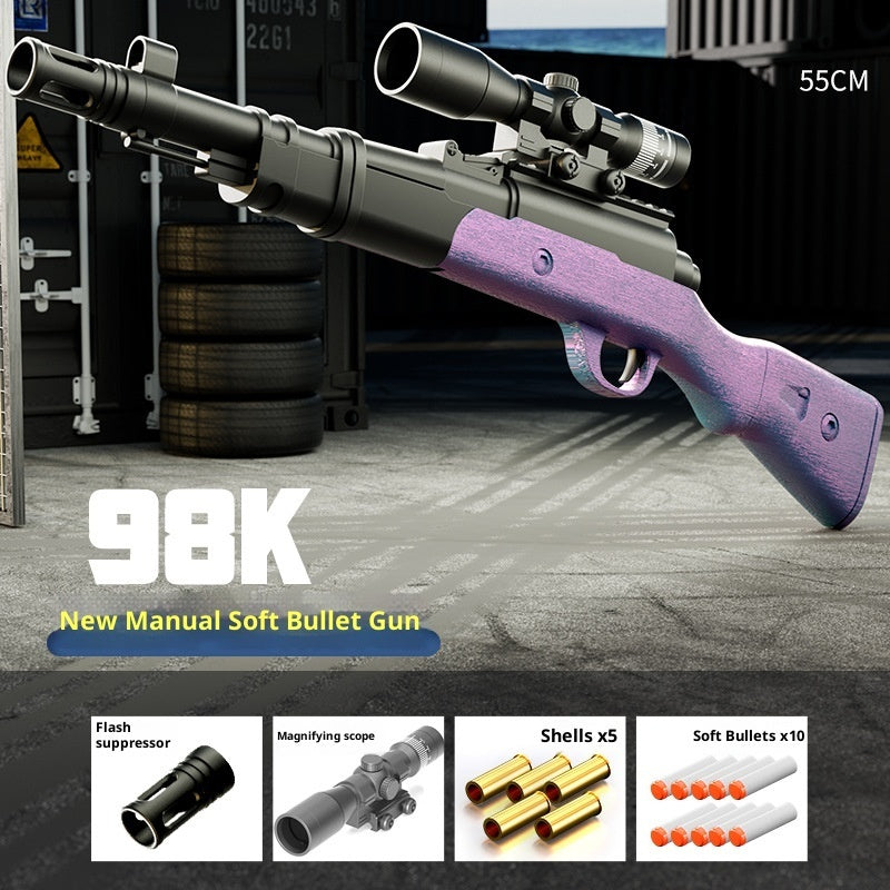 Children's Throw Shell Folding Soft Bomb Can Launch Toy Gun