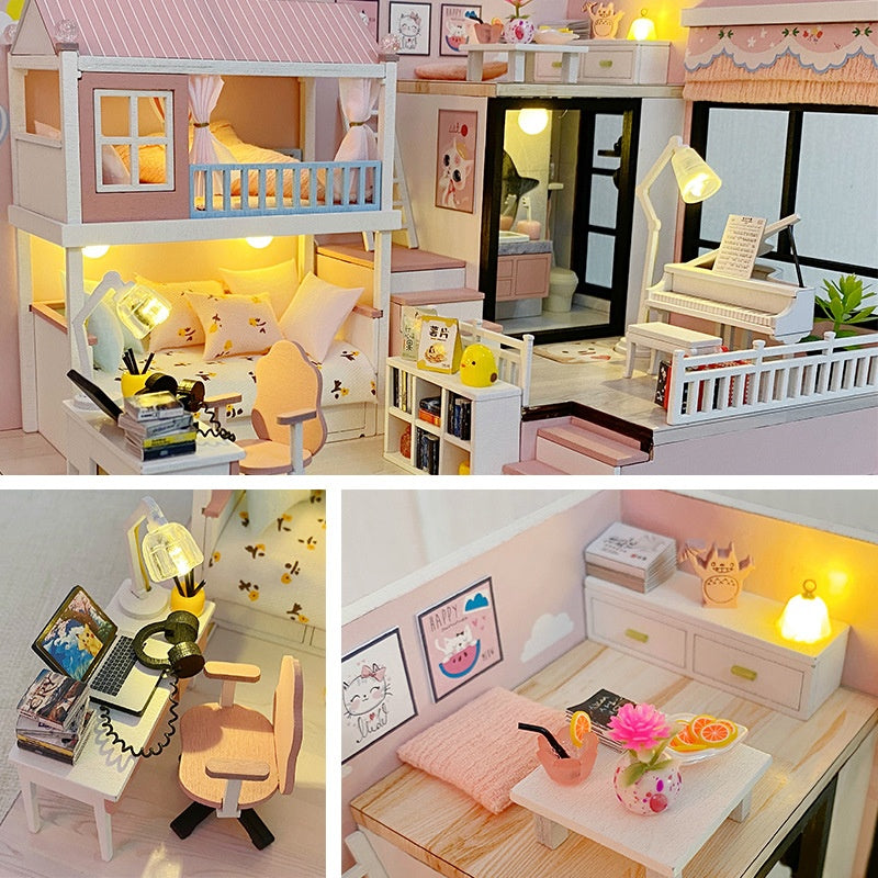 Diy Cottage My Room Hand-assembled Attic Building Toys