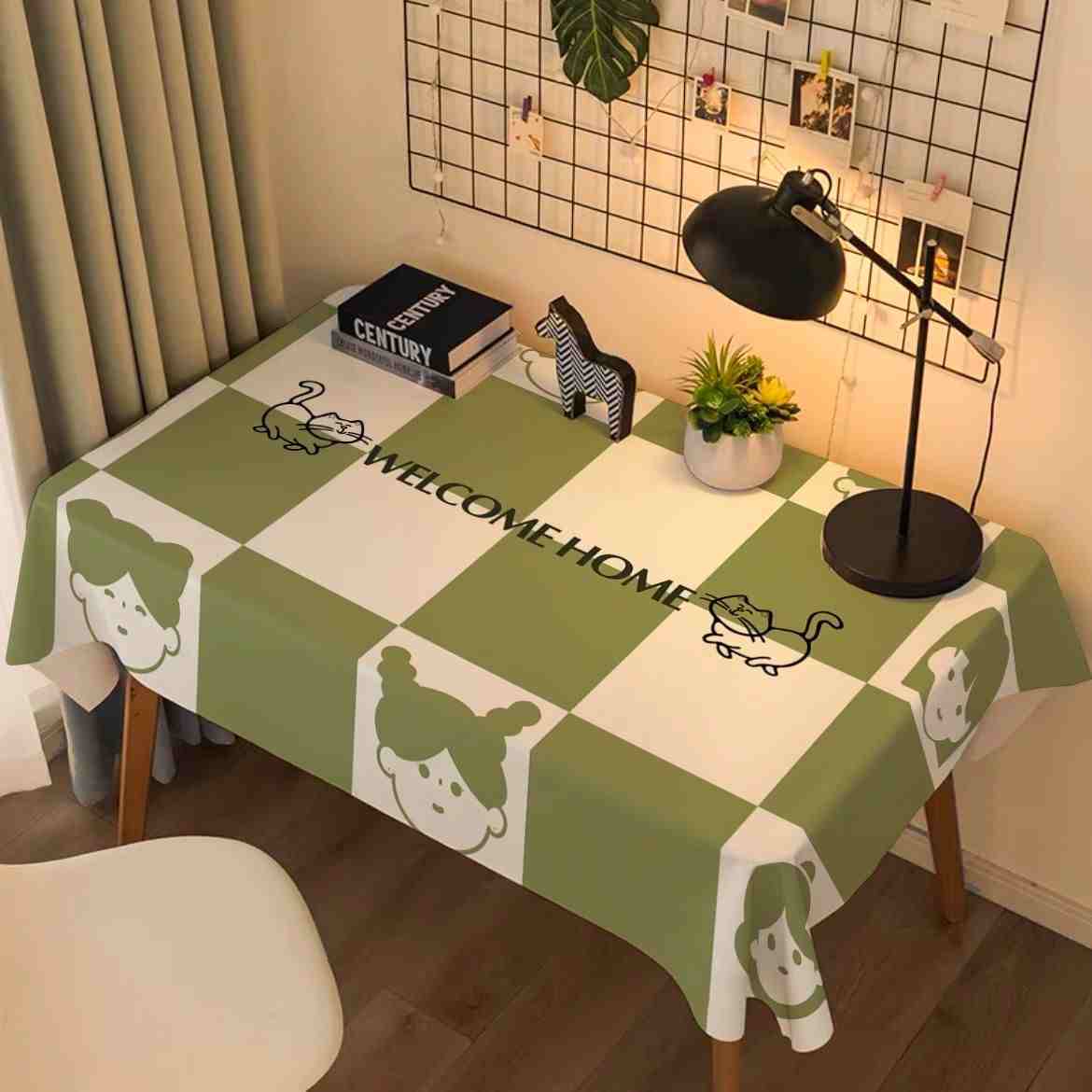Cartoon Dorm Study Table Tablecloth Rectangular Coffee Table Desk Pad