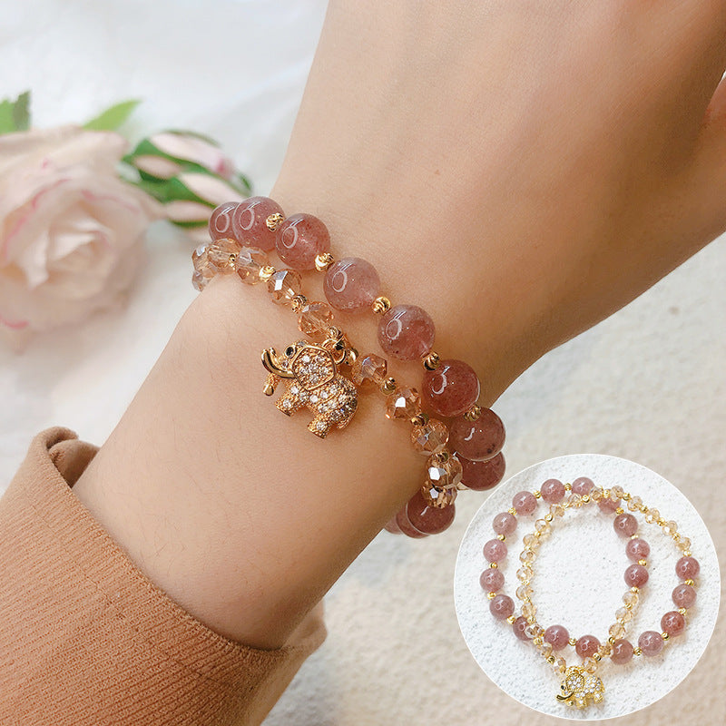 Retro Color Hair Crystal Bracelet For Women