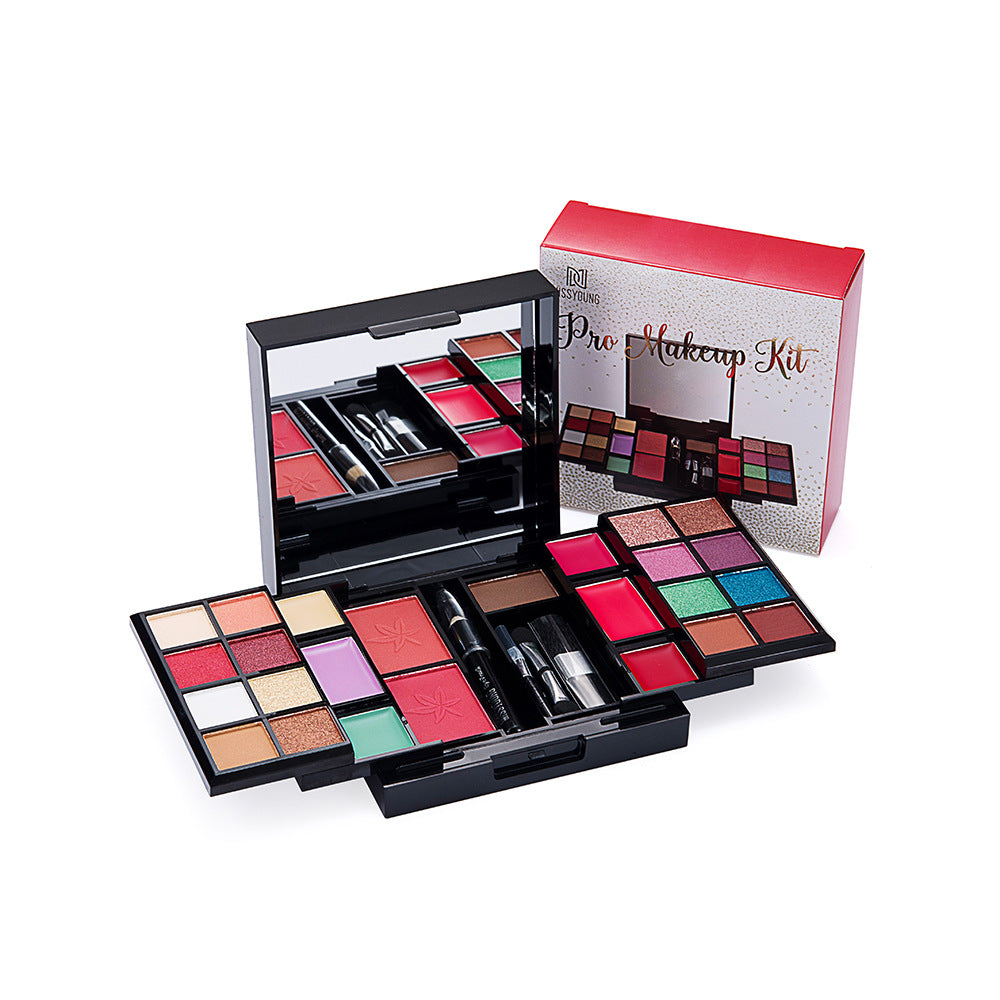 Eyeshadow Blush And Eyebrow Powder Makeup Palette Cosmetics Case