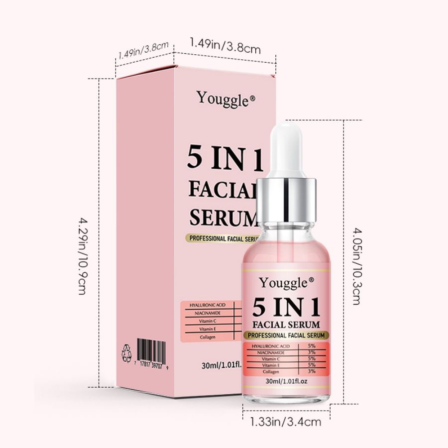 OEM ODM Private Label 5-in-1 Face Serum Complete Skin Transformation Solution