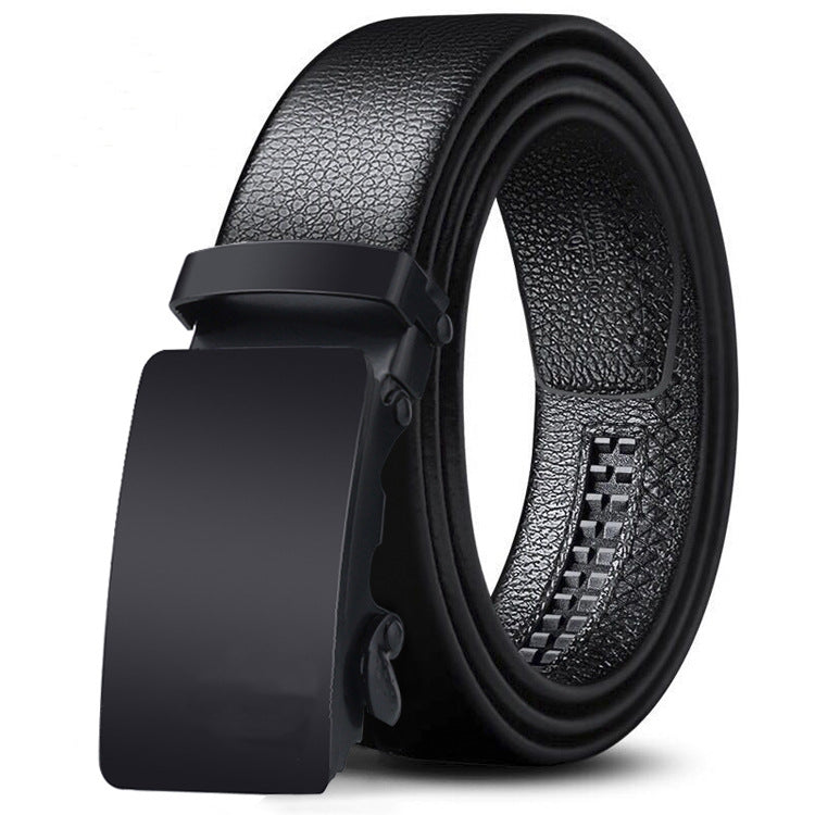 Men's Fashion Solid Color Automatic Buckle Wrap-around Belt
