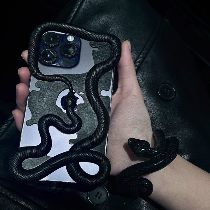 Tailed Snake Hollowed Out Decorative Phone Case