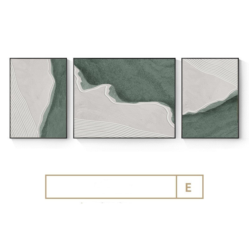 Living Room Decorative Painting Abstract Art Ocean Wave Triptych Sofa Background Wall